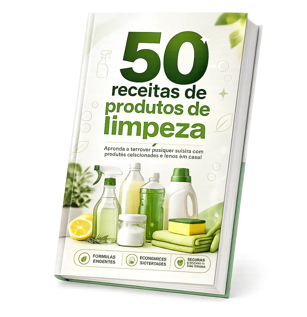 Manual 50 Receitas Caseiras de Limpeza — eBook Mockup